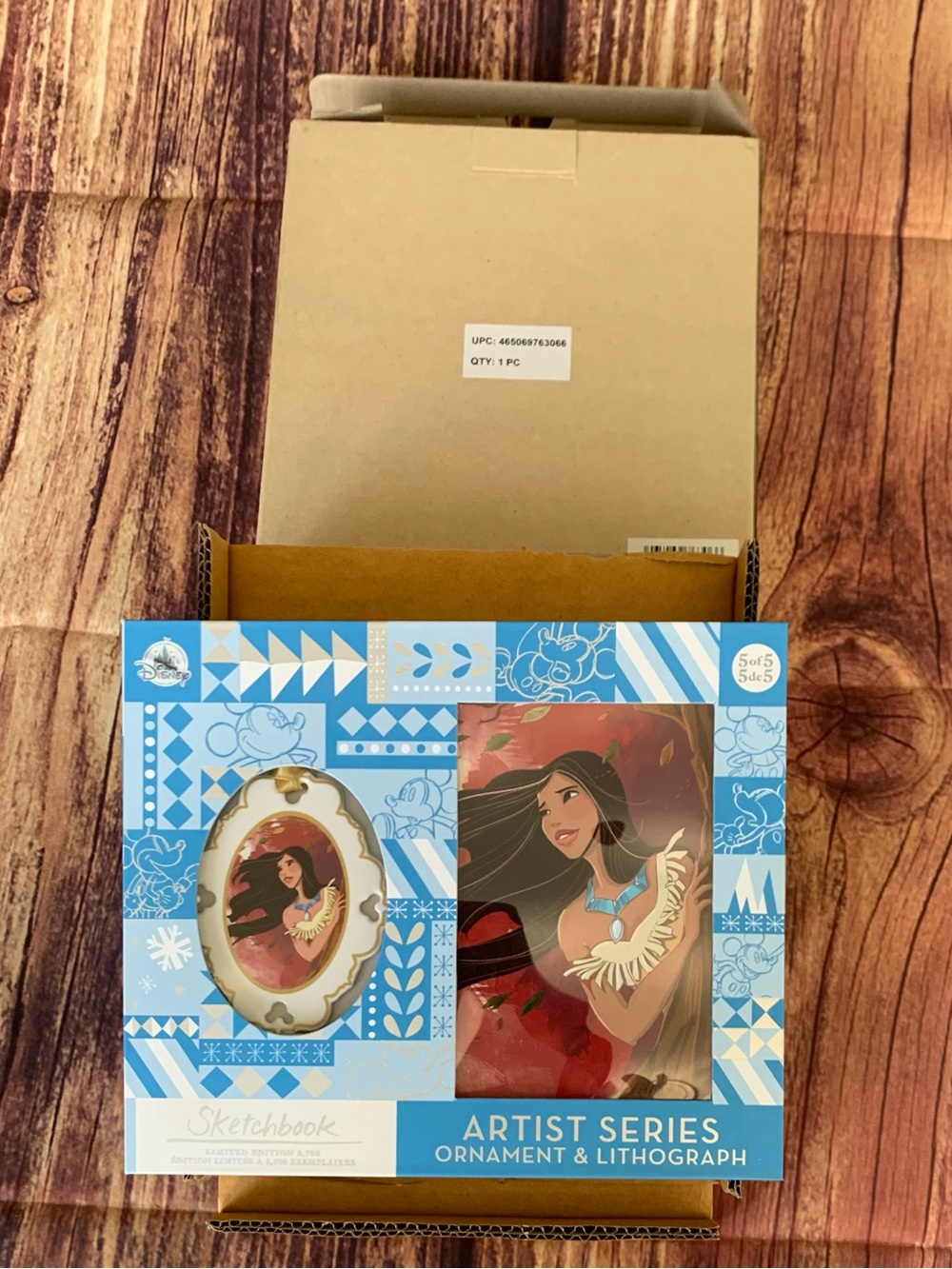 NEW Disney Artist Series Pocahontas Limited Edition Ornament&Lithograph 5 of 5